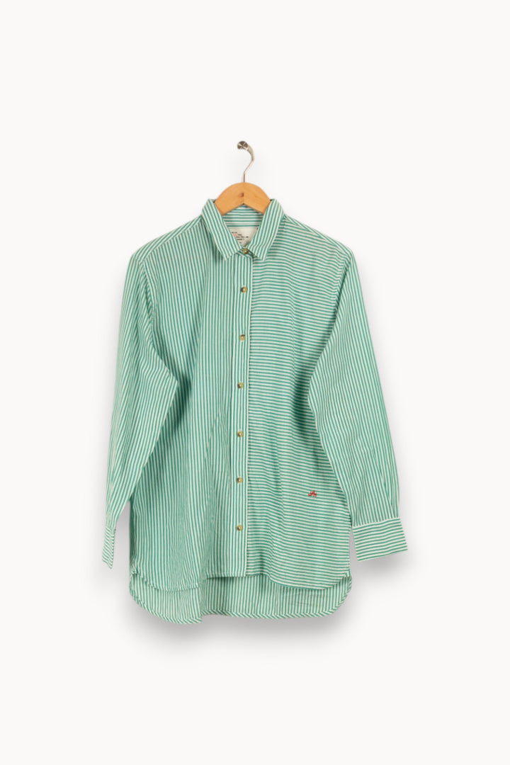 Chemise rayée verte - Taille S/36