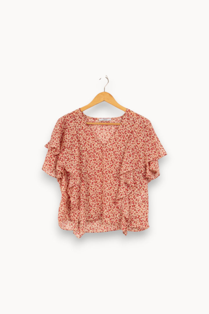 Blouse rose à motifs - Taille L/40