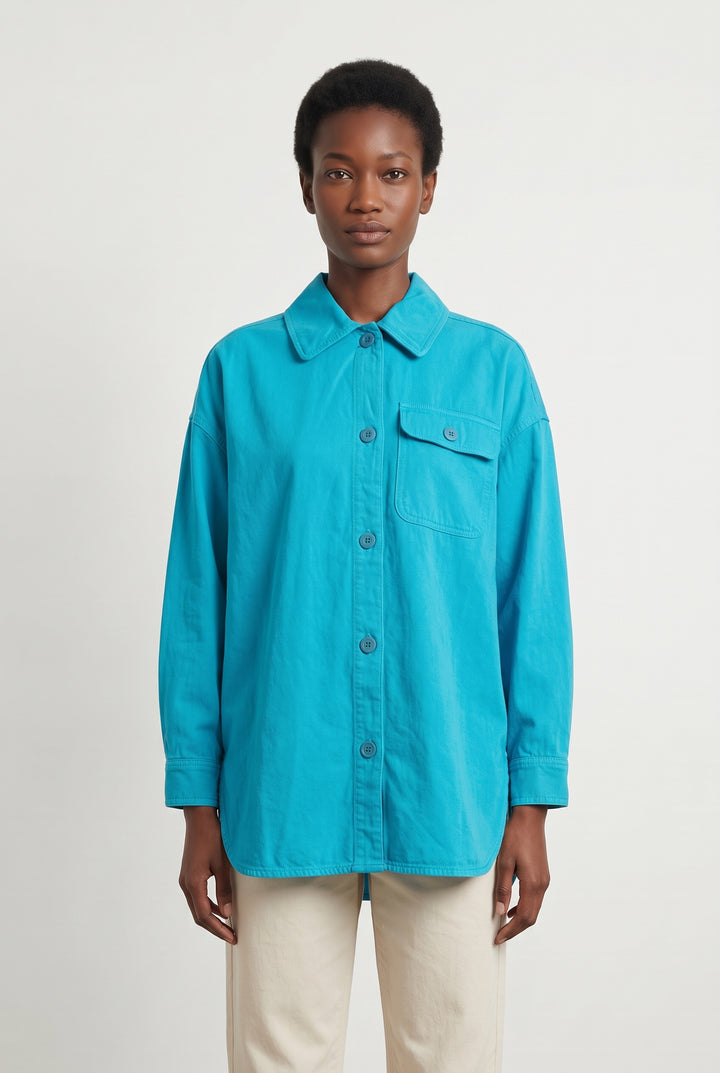 Surchemise Bleue - Taille S/36 de la marque American Vintage | PARAD16420 - Vendu par Paradigme - Image 1