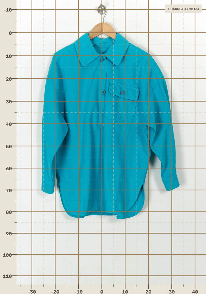 Surchemise Bleue - Taille S/36 de la marque American Vintage | PARAD16420 - Vendu par Paradigme - Image 4
