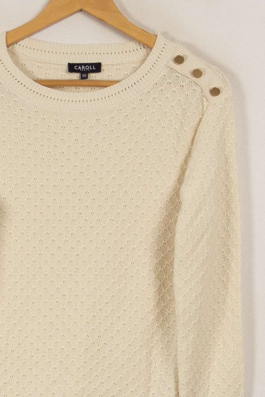 Pull en maille blanc - Taille XS/34