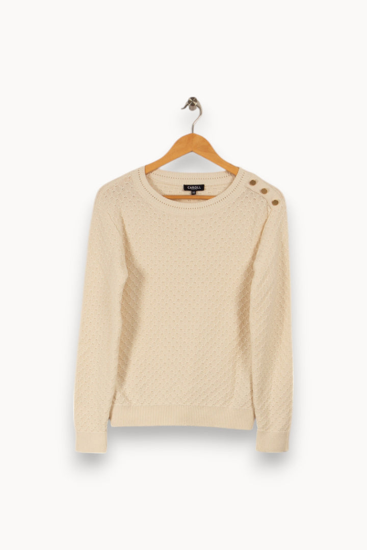 Pull en maille blanc - Taille XS/34