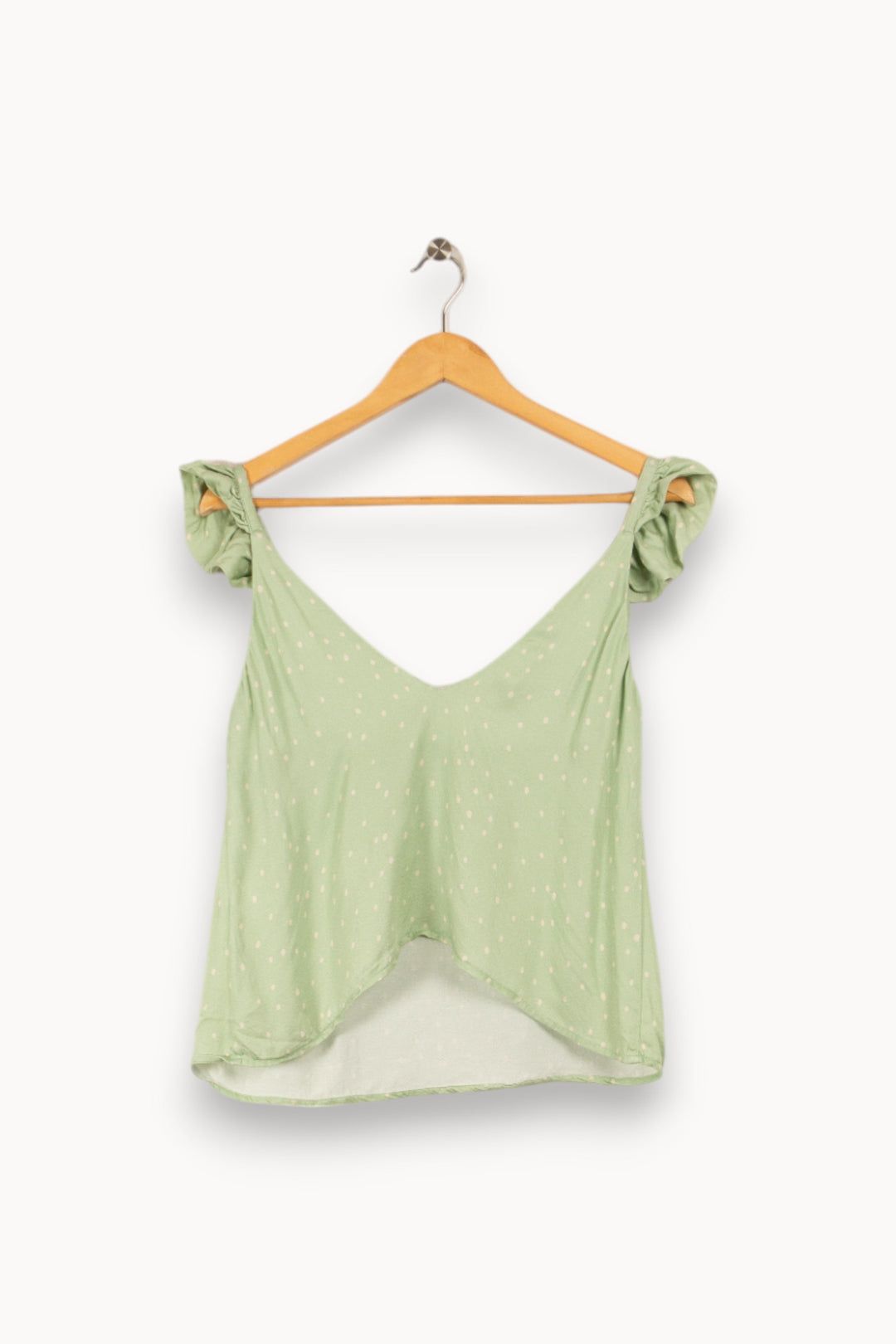 Top vert à pois - Taille S/36