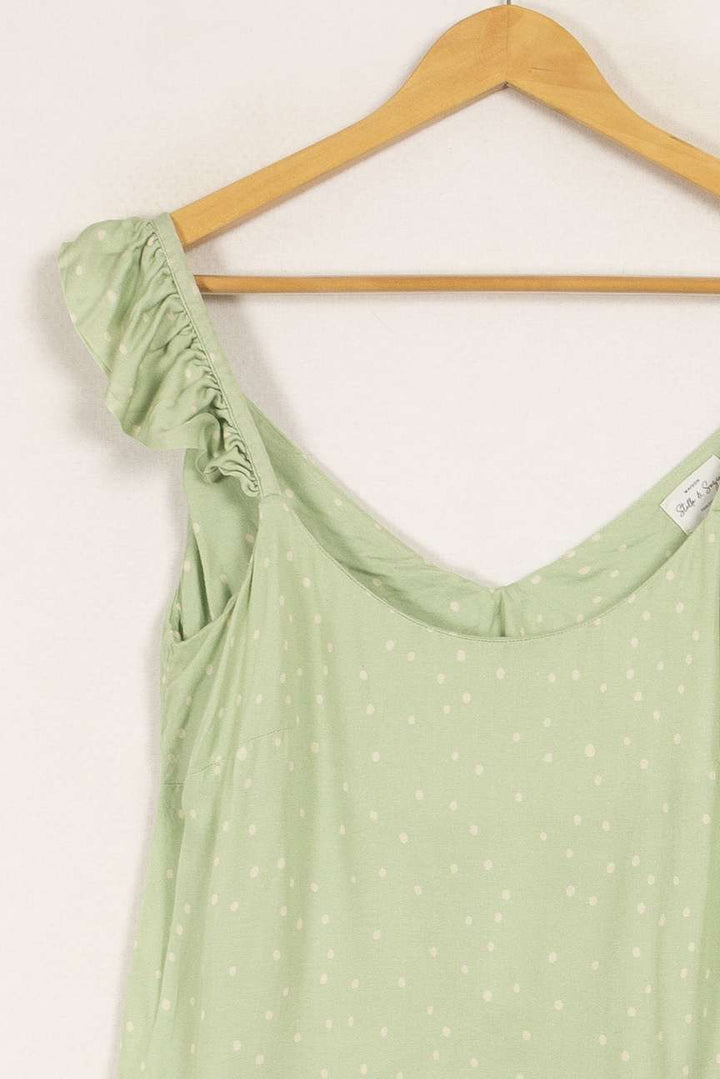 Top vert à pois - Taille S/36