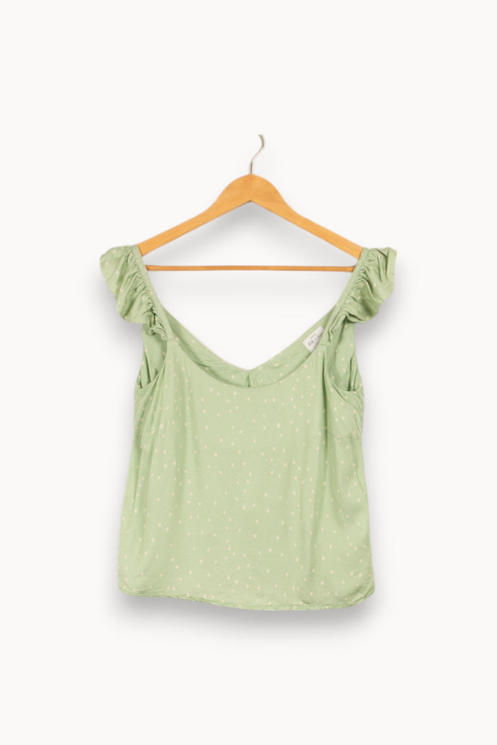 Top vert à pois - Taille S/36