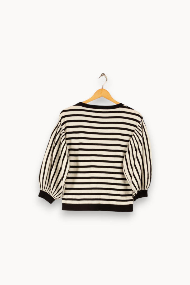 Pull rayé blanc et noir - Taille XS/34