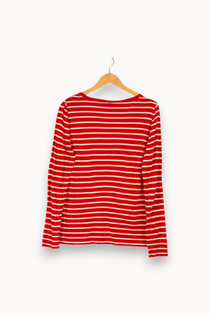 T-shirt rouge et blanc rayé - Taille XXL/44