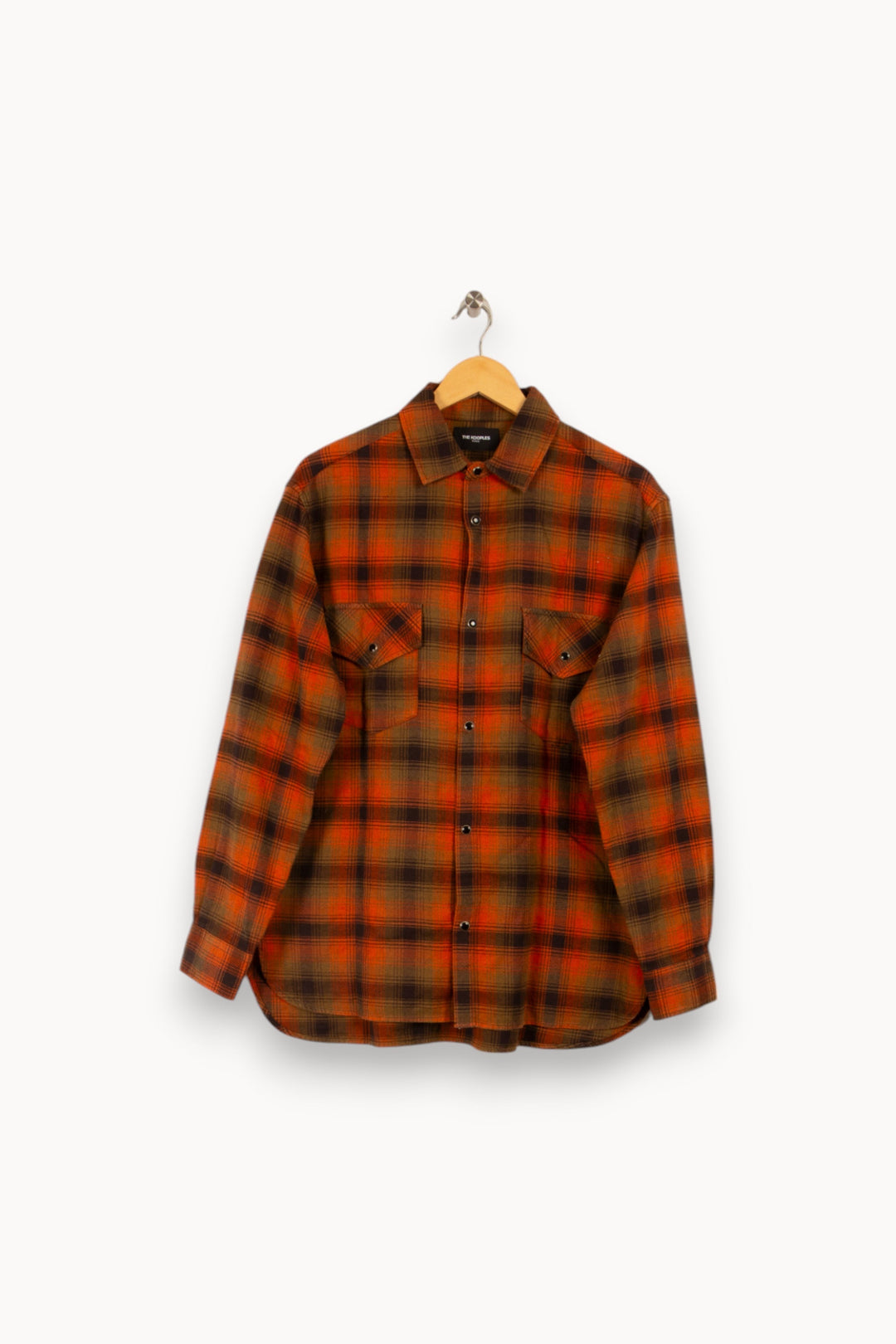 Chemise à carreaux orange et vert - Taille S/36