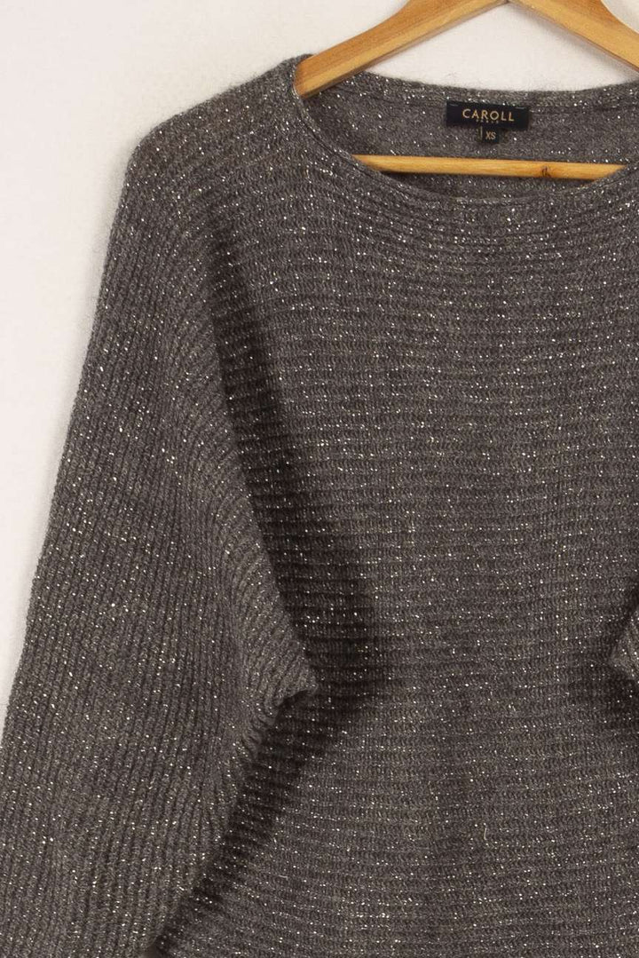 Pull en maille gris pailleté - Taille XS/34