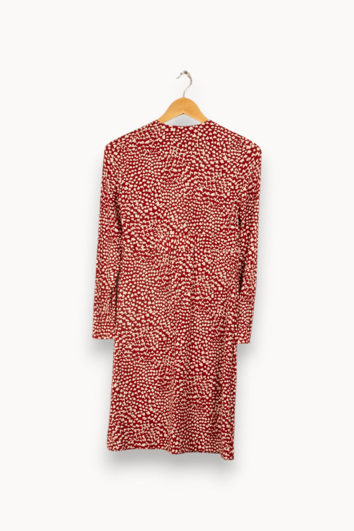 Robe rouge à motifs blancs - Taille S/36