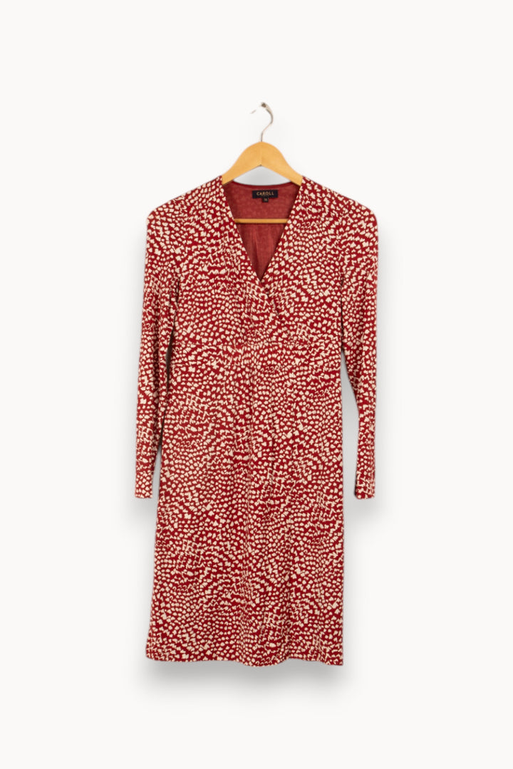 Robe rouge à motifs blancs - Taille S/36