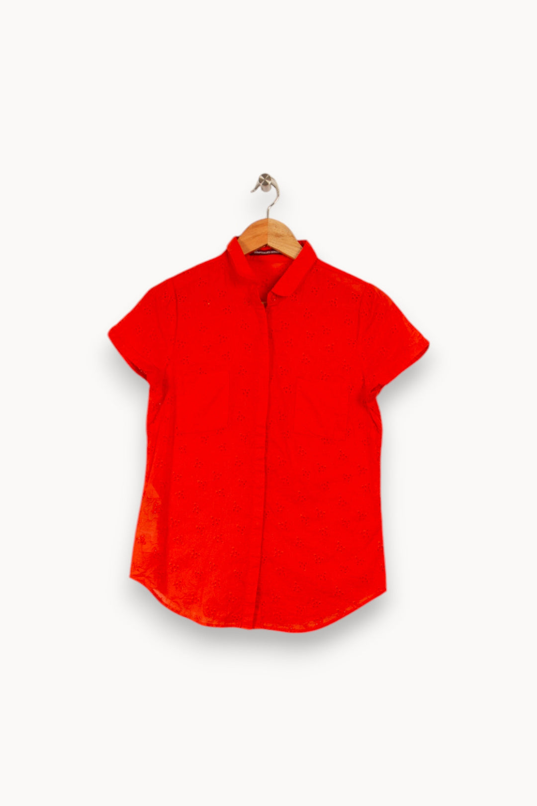 Chemise rouge avec broderies - Taille M/38