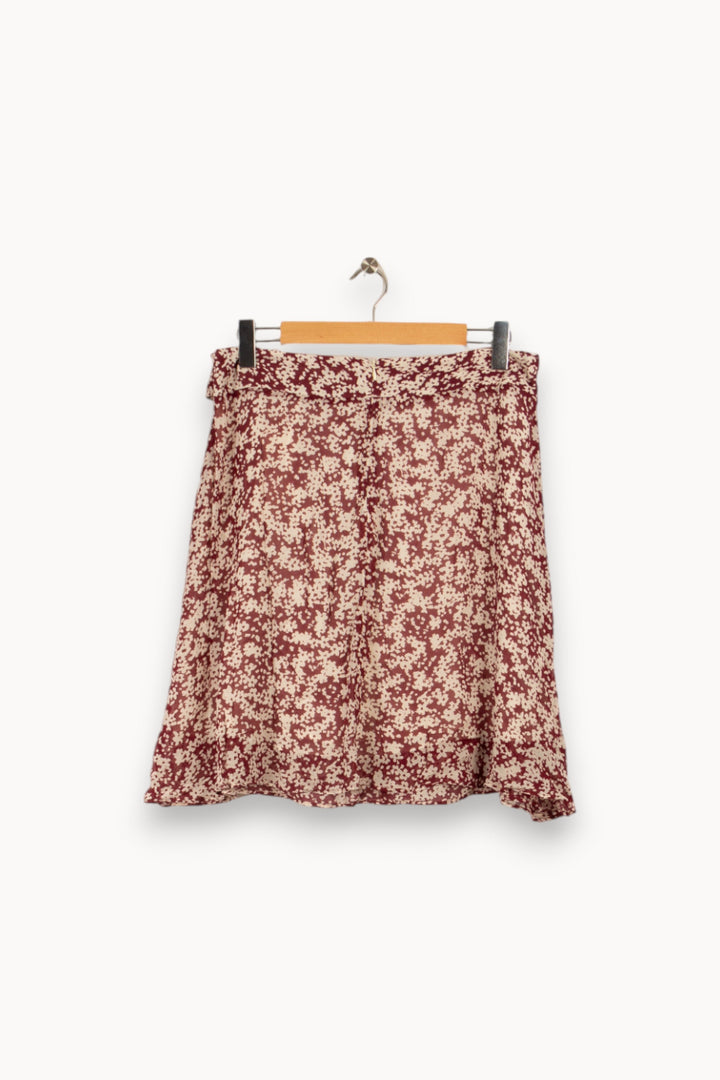 Jupe bordeaux à motifs - Taille XXL/44