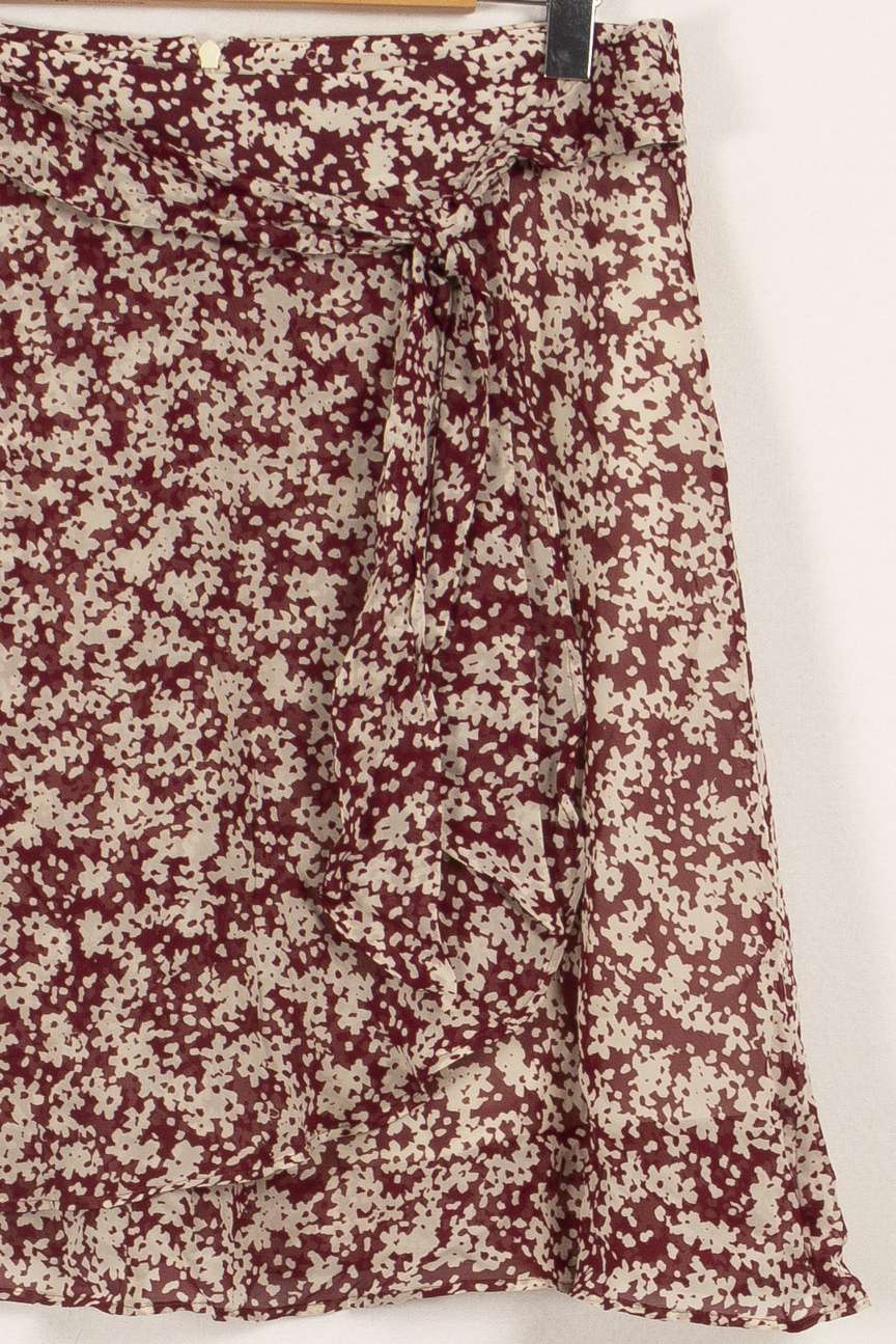 Jupe bordeaux à motifs - Taille XXL/44
