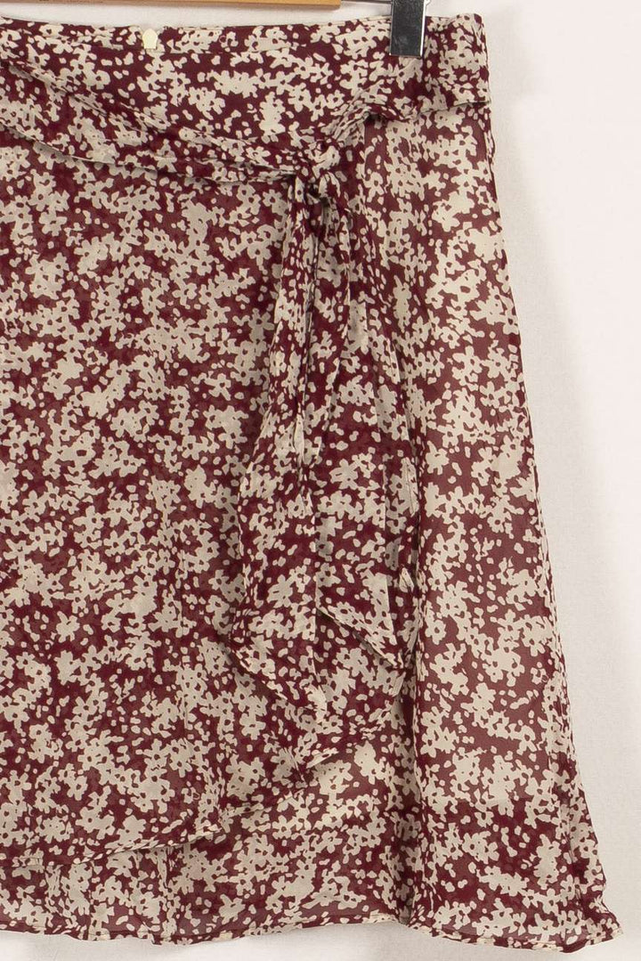 Jupe bordeaux à motifs - Taille XXL/44