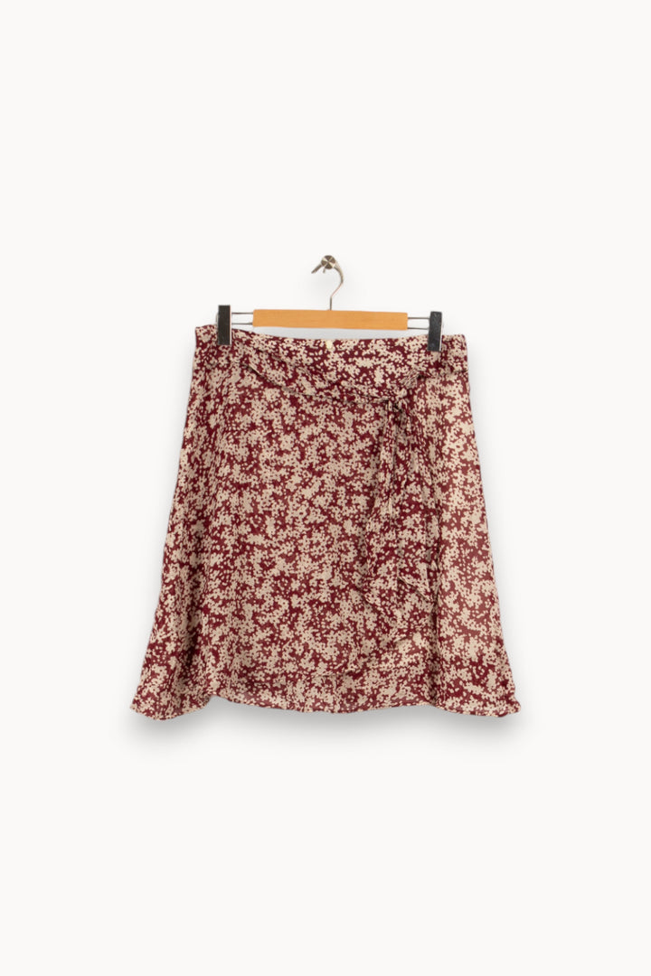 Jupe bordeaux à motifs - Taille XXL/44
