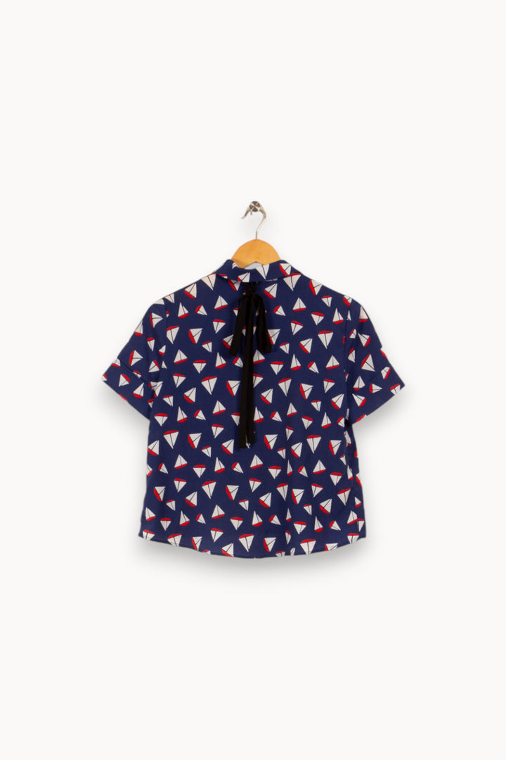 Chemise bleue à motifs de bateaux - Taille S/36