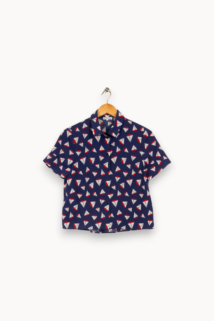 Chemise bleue à motifs de bateaux - Taille S/36