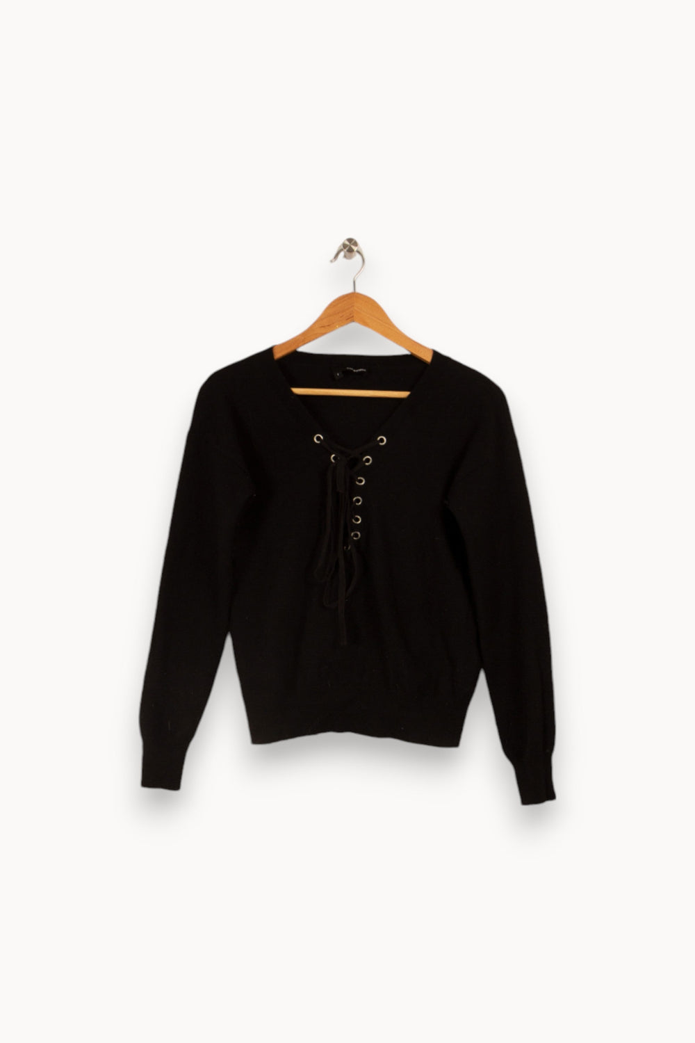 Pull noir à lacets - Taille M/38