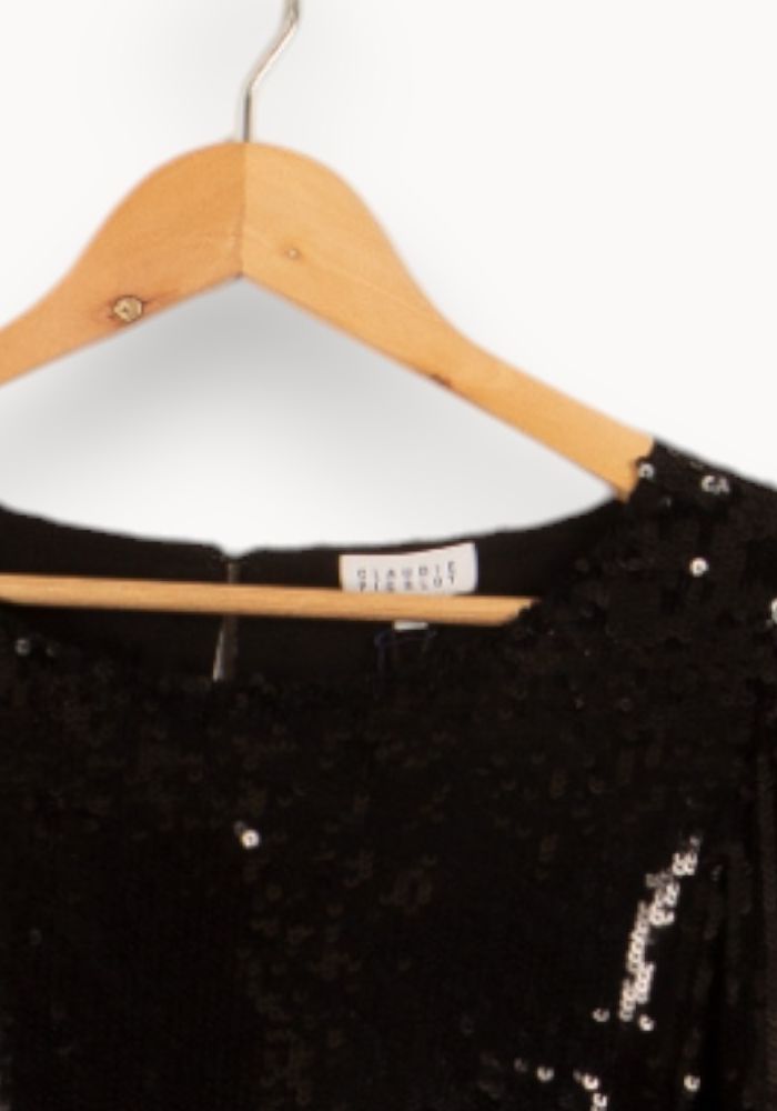 Blouse Noire - Taille L/40 de la marque Claudie Pierlot | PARAD16694 - Vendu par Paradigme - Image 3