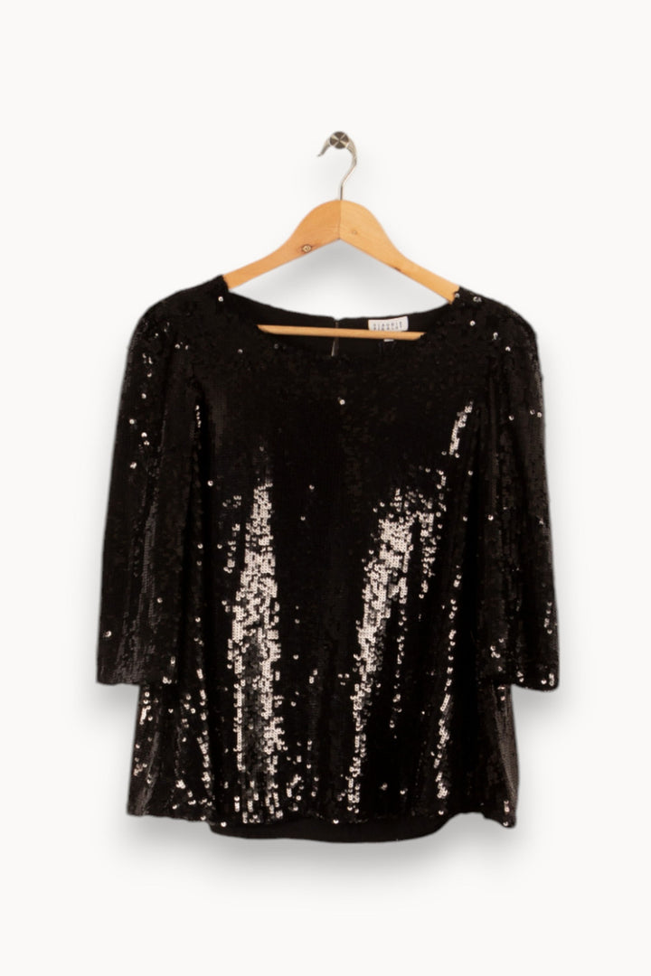 Blouse Noire - Taille L/40 de la marque Claudie Pierlot | PARAD16694 - Vendu par Paradigme - Image 2