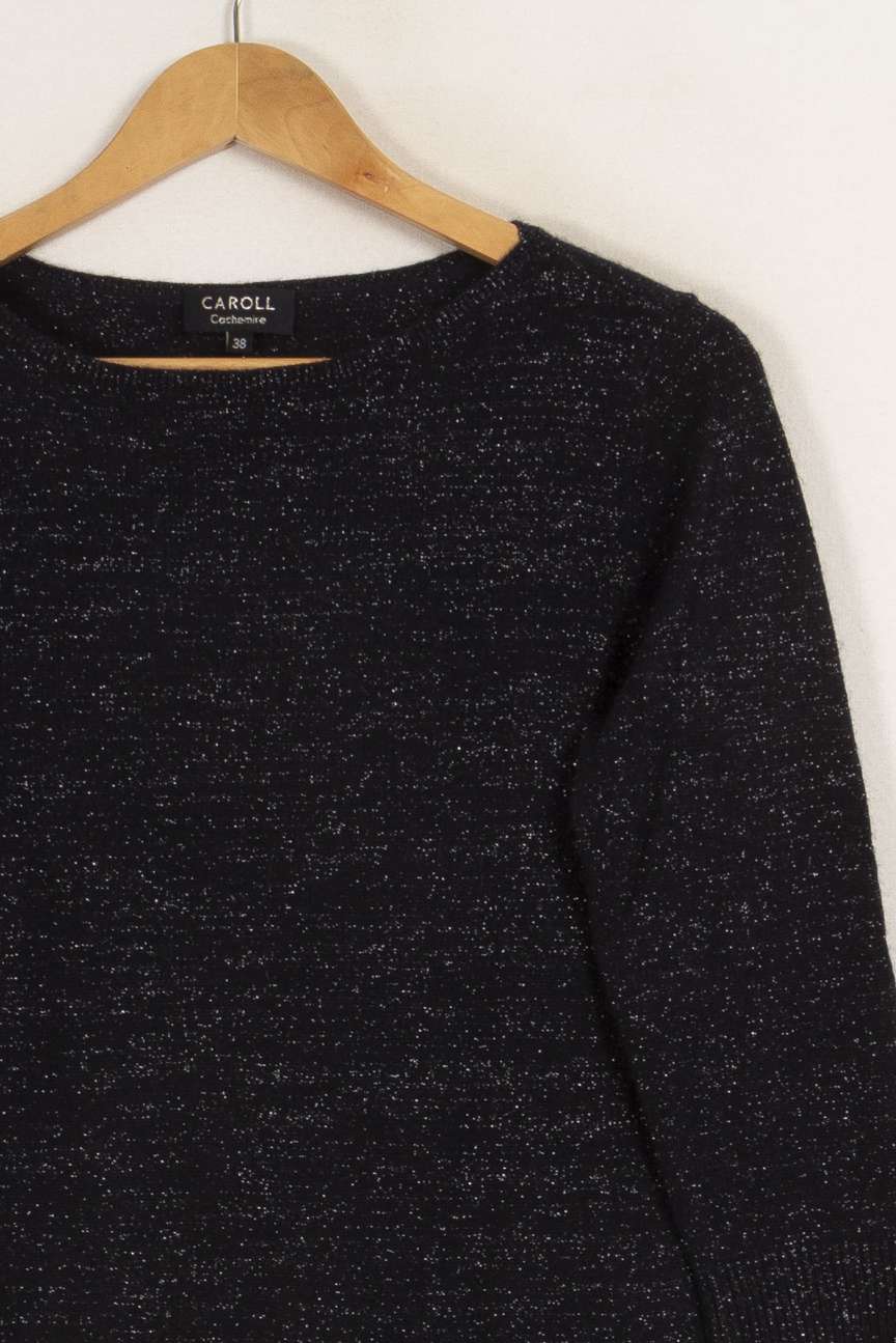 Pull bleu foncé pailleté - Taille M/38