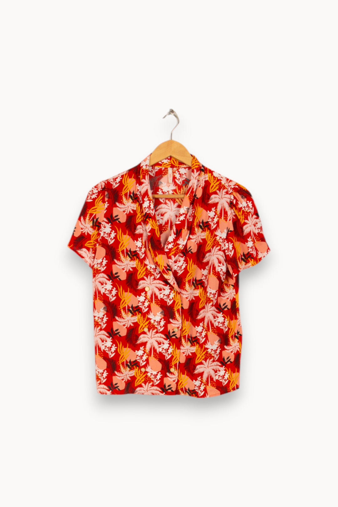 Chemise rouge à motifs - Taille S/36