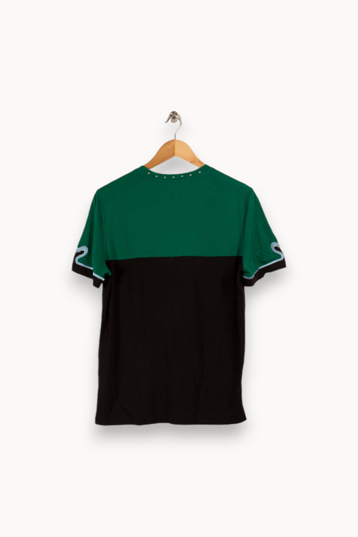 T-shirt vert et noir à inscription - Taille L/40