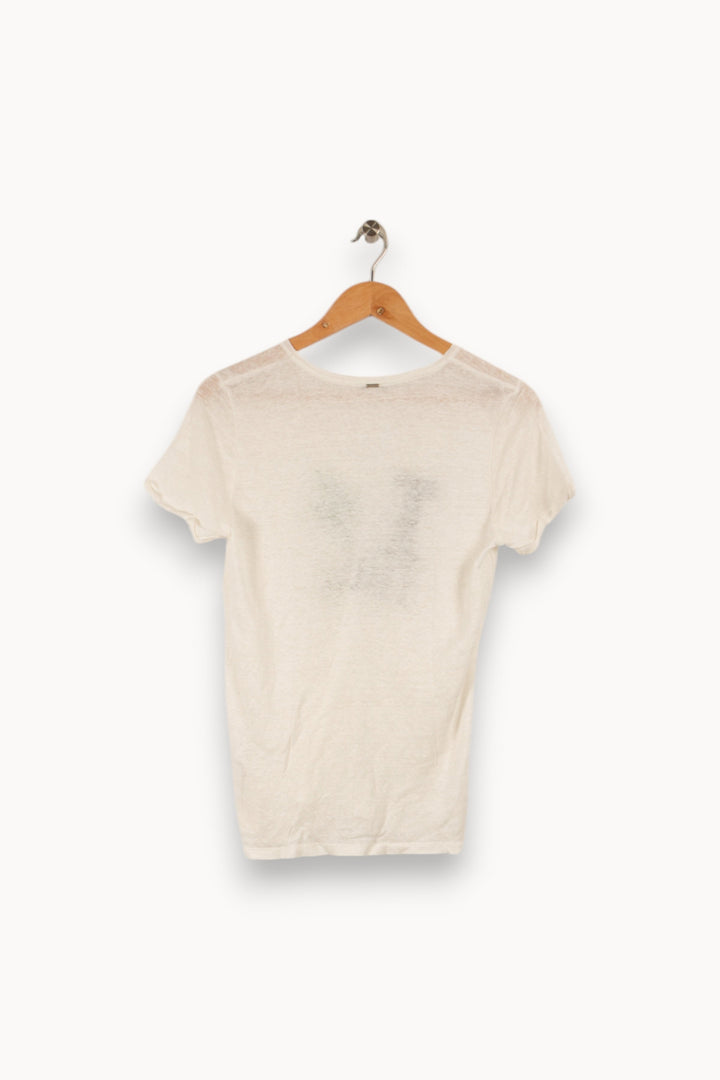 T-shirt blanc avec inscription - Taille M/38