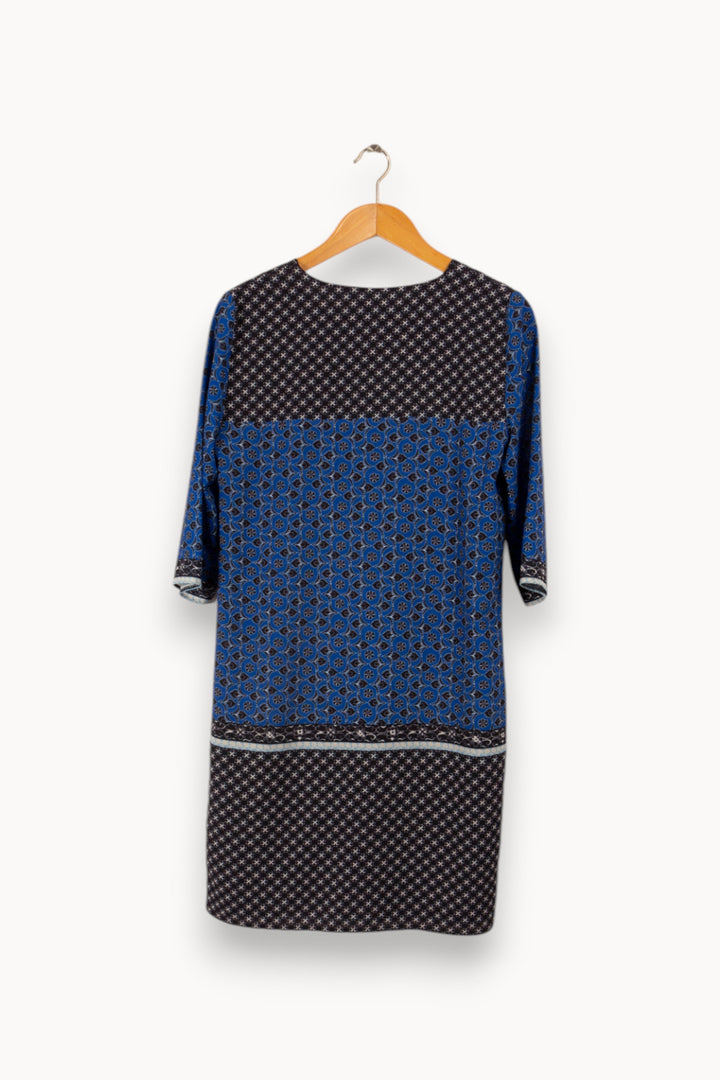 Robe bleue à motifs - Taille M/38