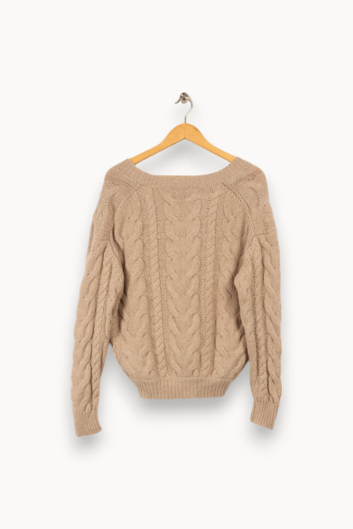 Cardigan torsadé beige - Taille S/36