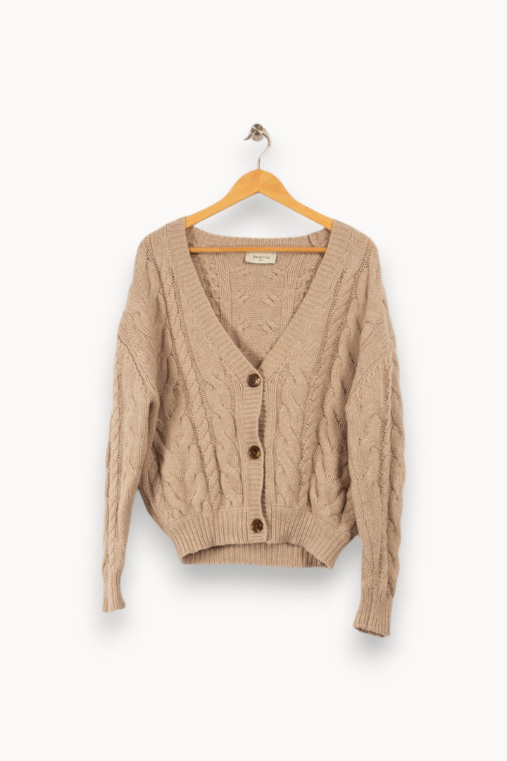 Cardigan torsadé beige - Taille S/36