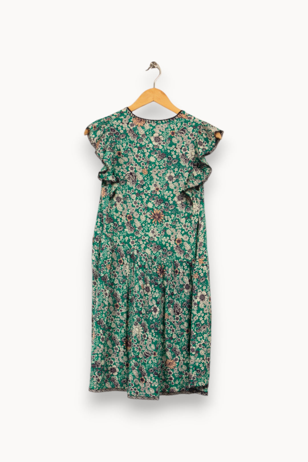 Robe verte à motifs - XS / 34