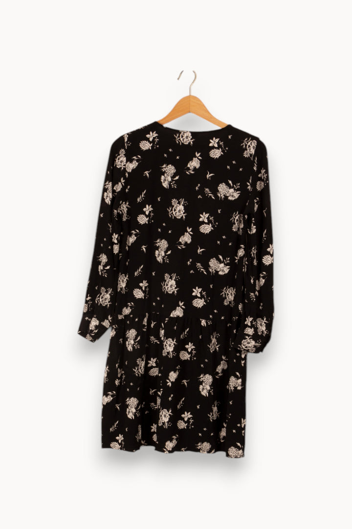 Robe noire à motifs - Taille S/36