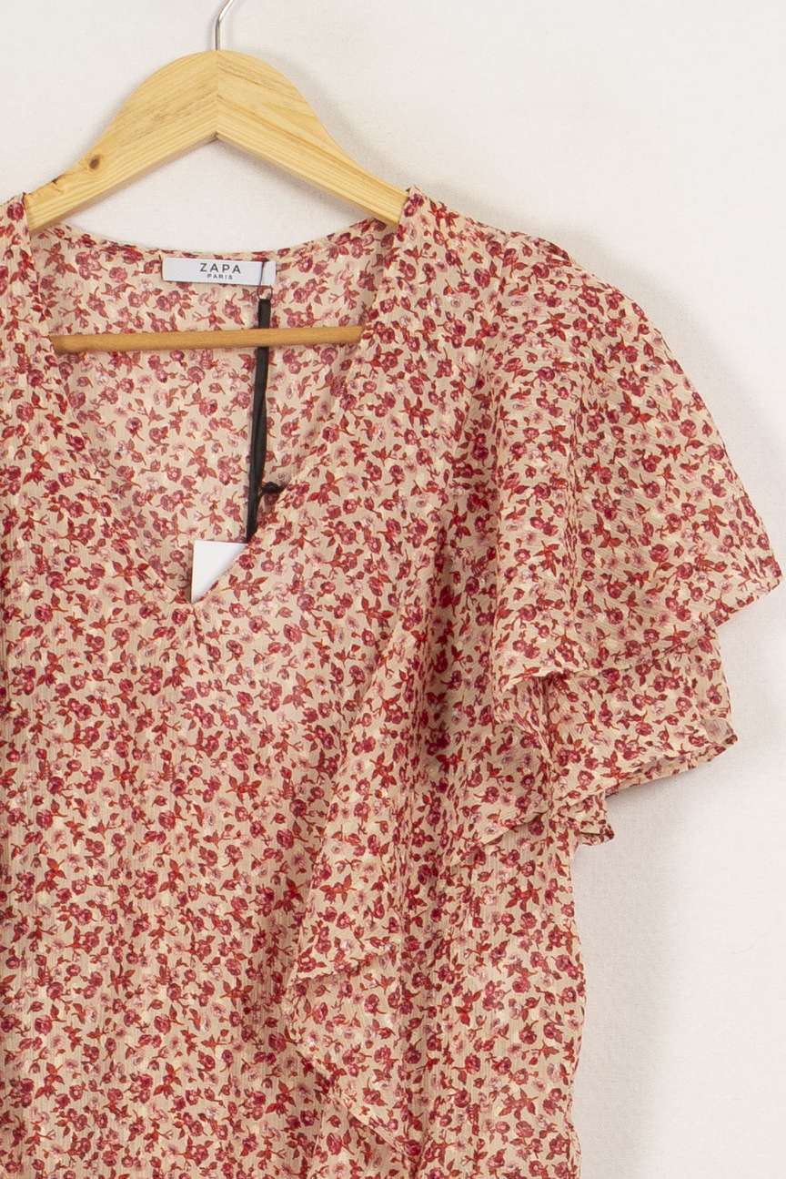 Blouse rose à motifs - Taille L/40