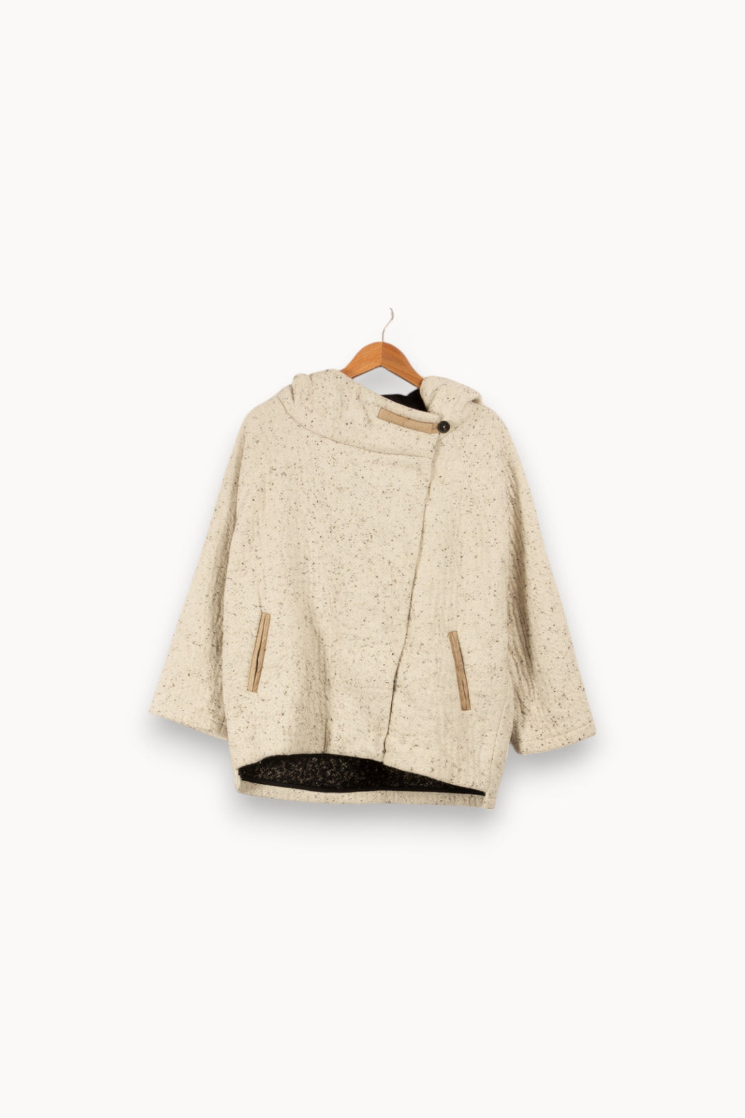 Manteau blanc à capuche - Taille XS/34