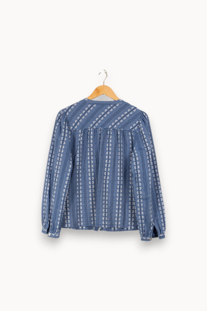 Chemise bleue à motifs - Taille M/38