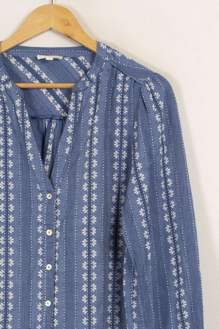 Chemise bleue à motifs - Taille M/38