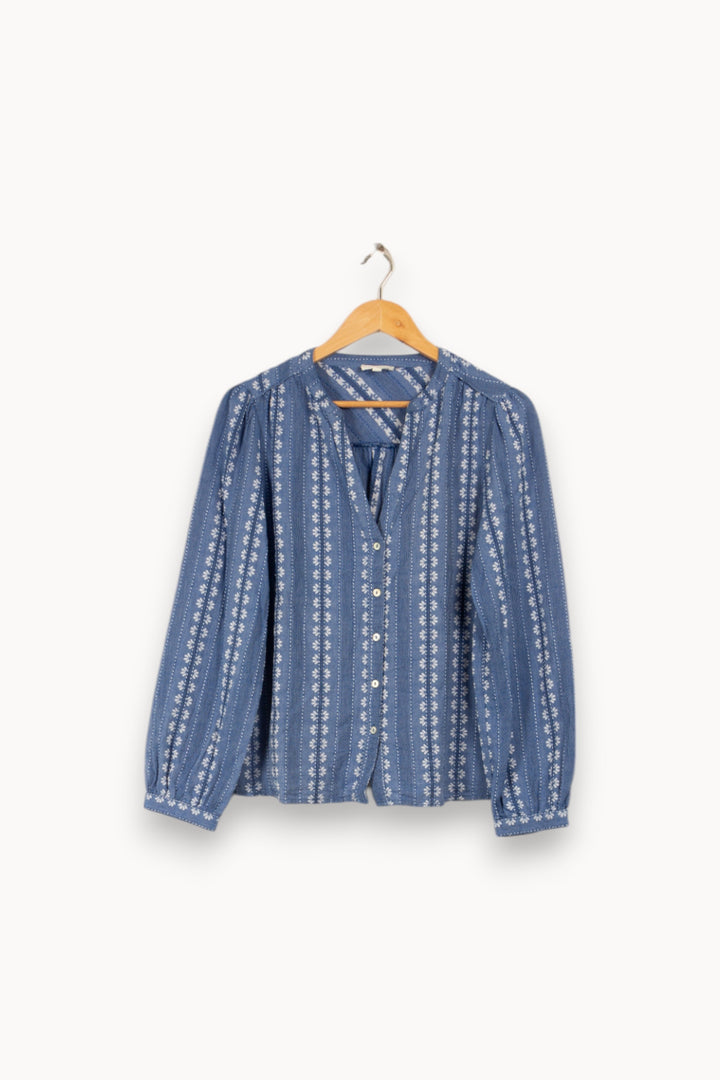 Chemise bleue à motifs - Taille M/38