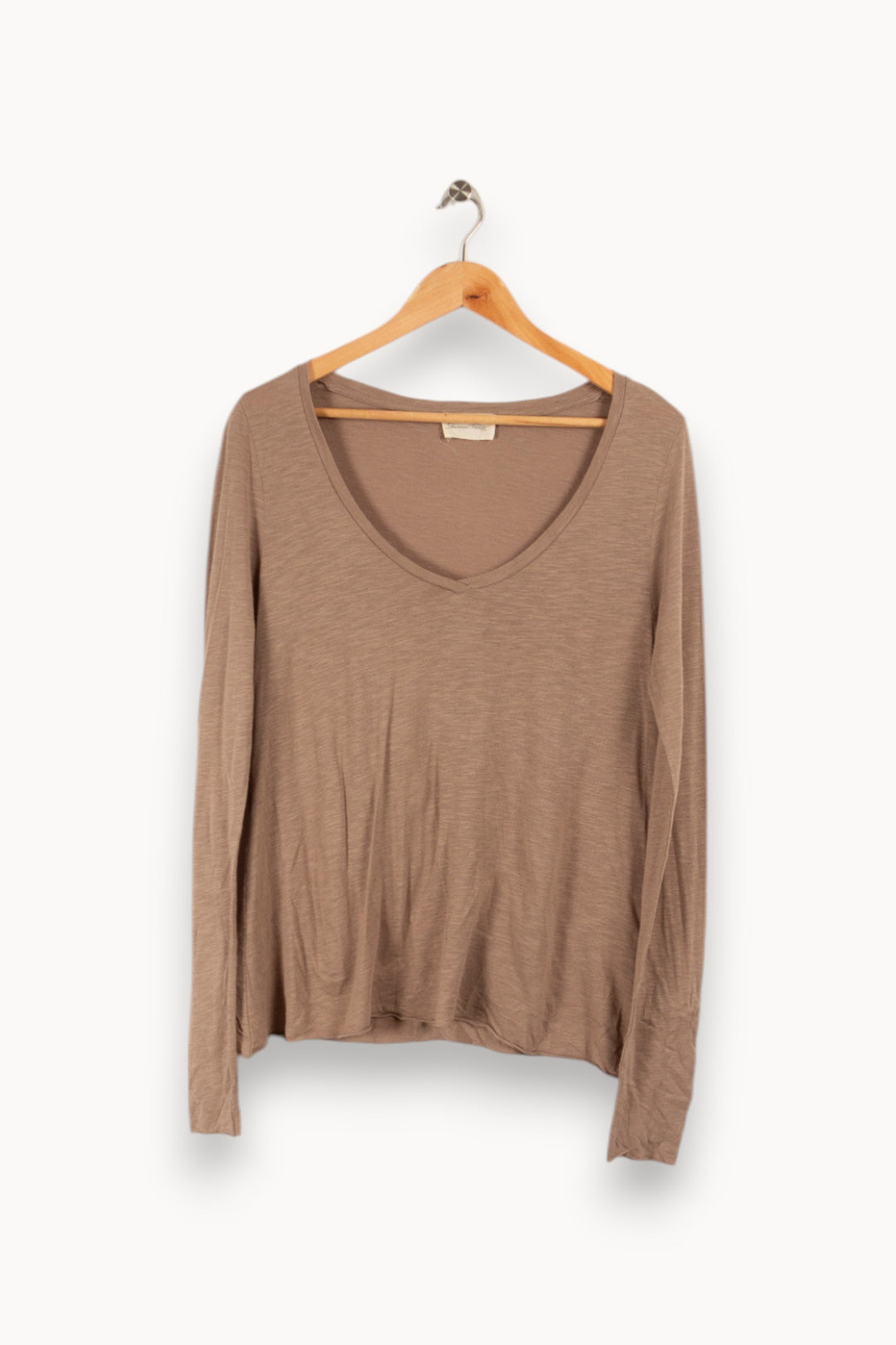 T-shirt manches longues beige - Taille S/36