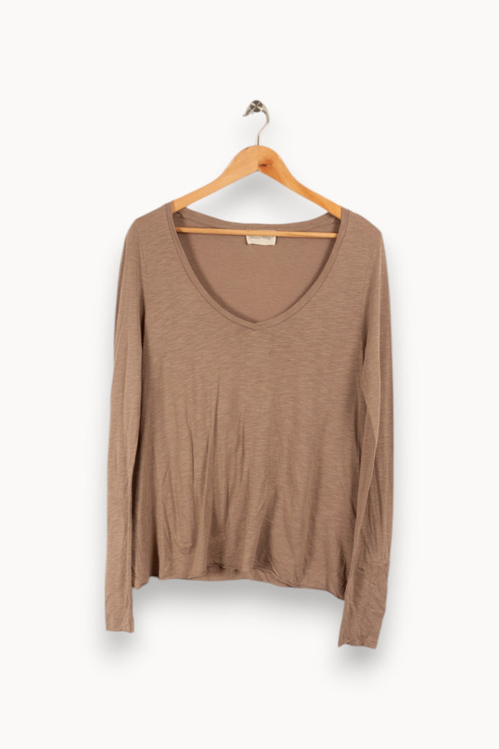 T-shirt manches longues beige - Taille S/36