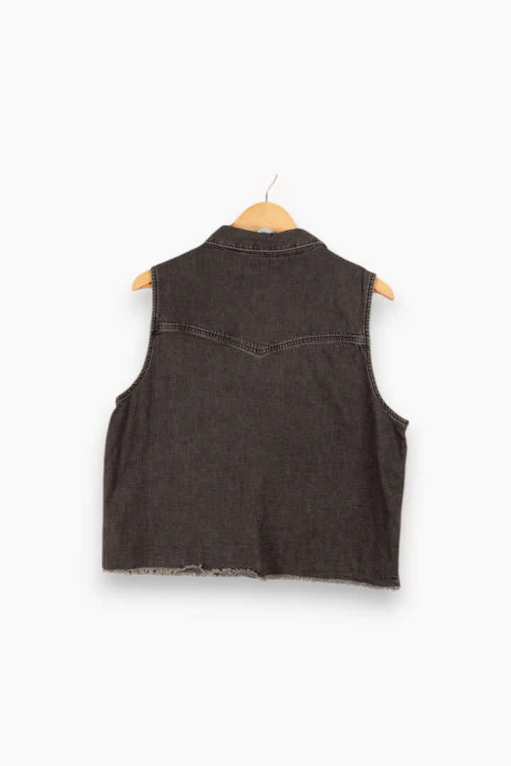 Veste sans manches gris foncé - Taille L/40