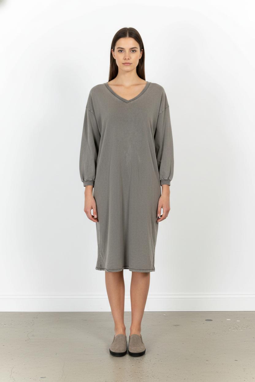 Robe Midi Grise - Taille S/36 de la marque American Vintage | PARAD16816 - Vendu par Paradigme - Image 1