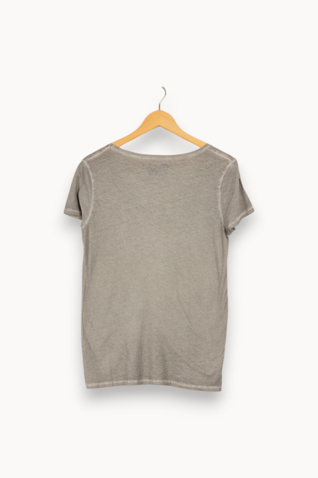 T-shirt gris avec inscription - Taille S/36