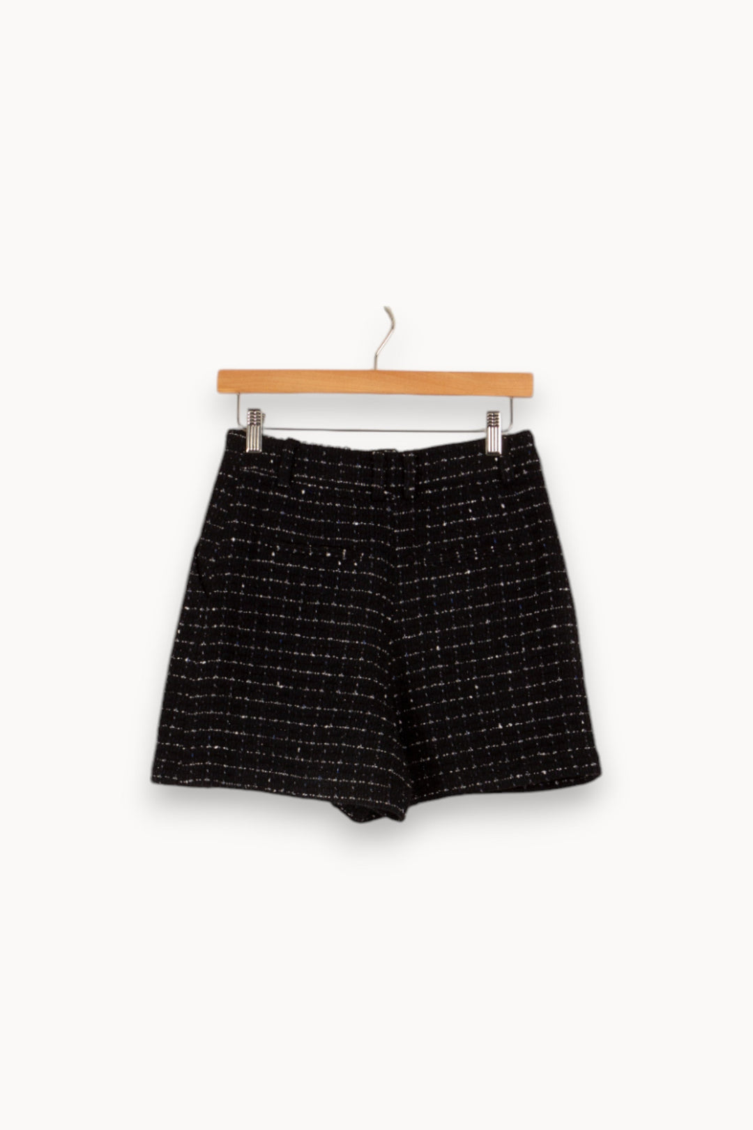 Short en tweed noir/bleu - Taille S/36