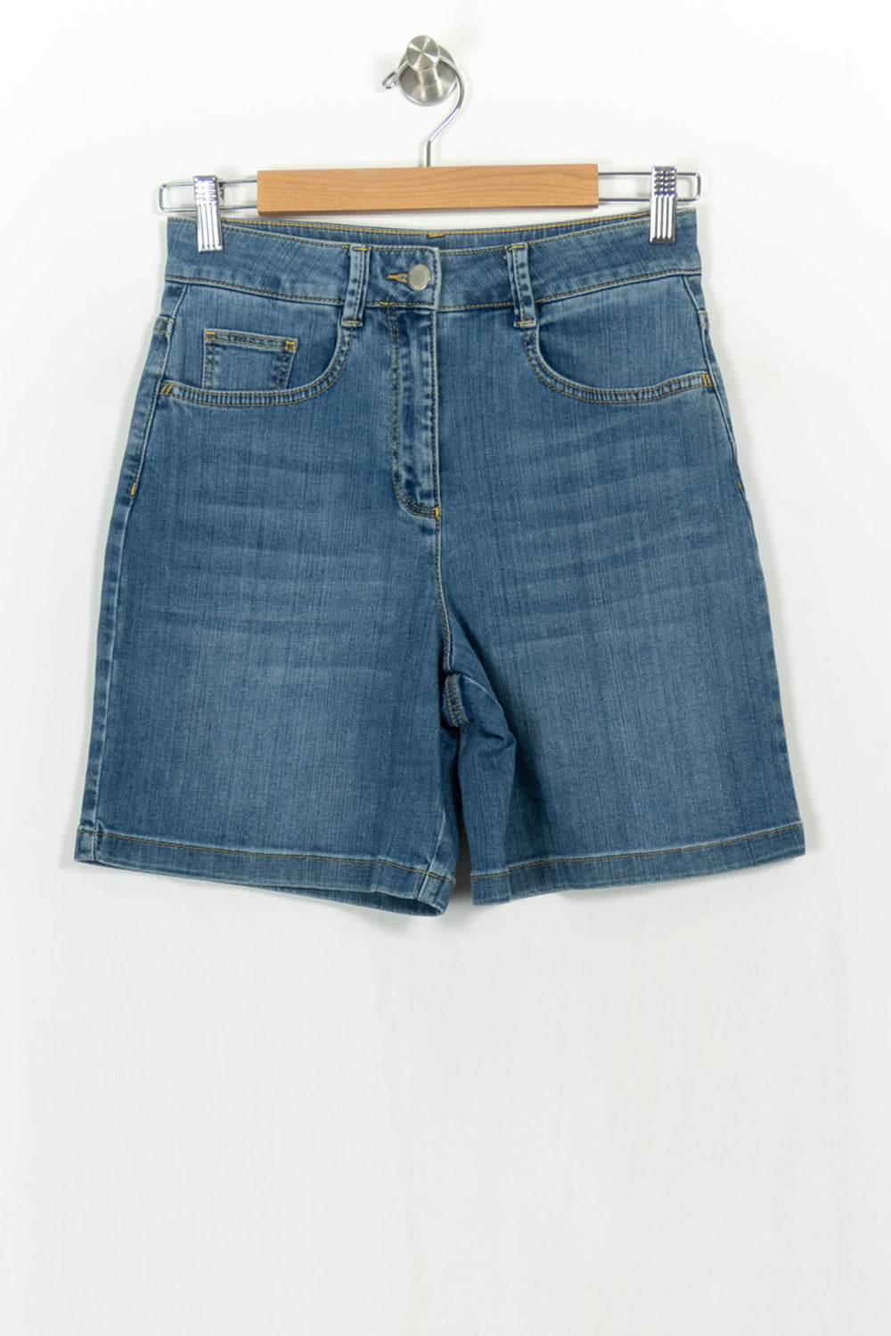 Short en Jean Bleu - Taille S/36 de la marque Caroll | PARAD16840 - Vendu par Paradigme - Image 2