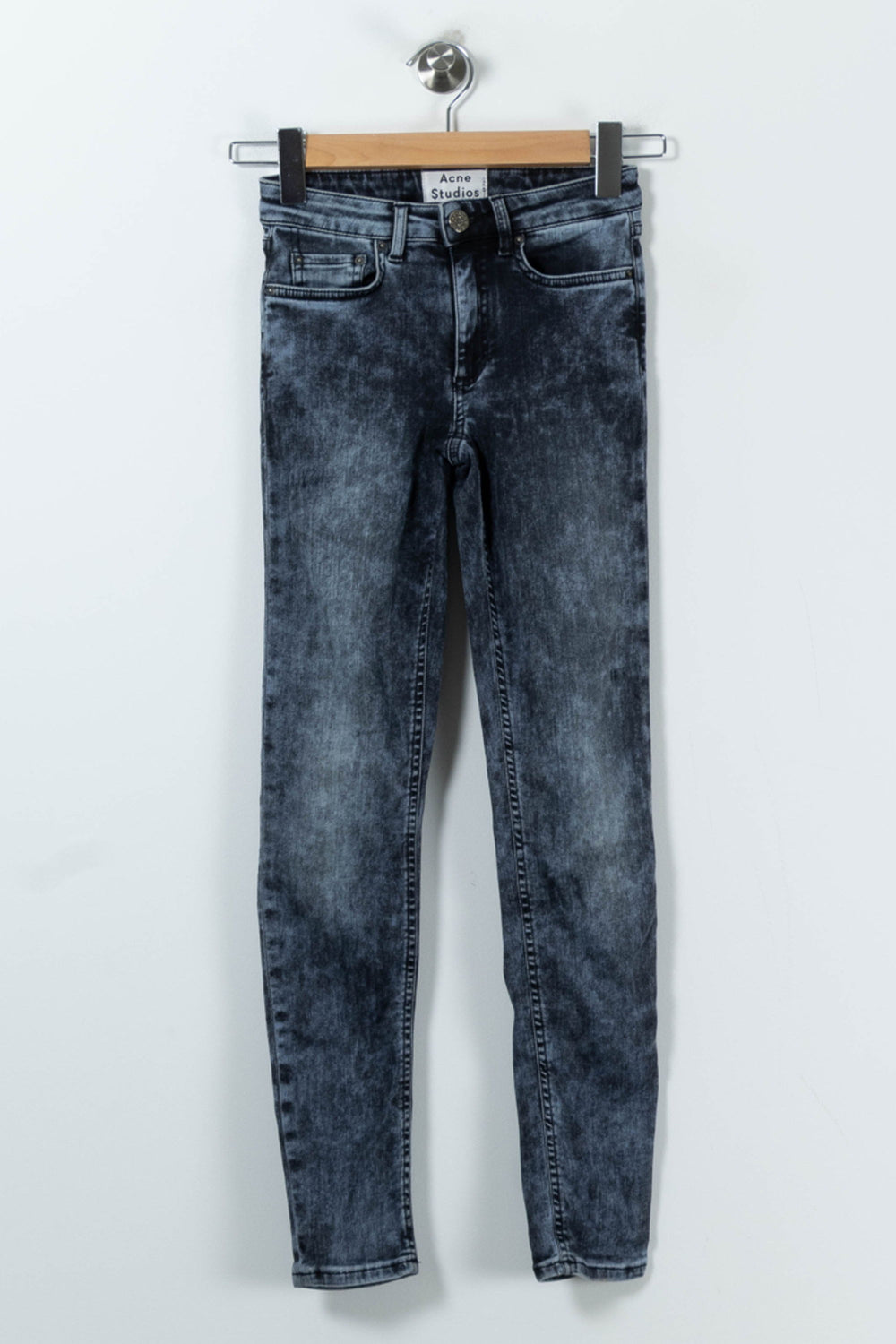 Jean Skinny Gris - Taille XXS/32 de la marque Acne Studios | PARAD17061 - Vendu par Paradigme - Image 2