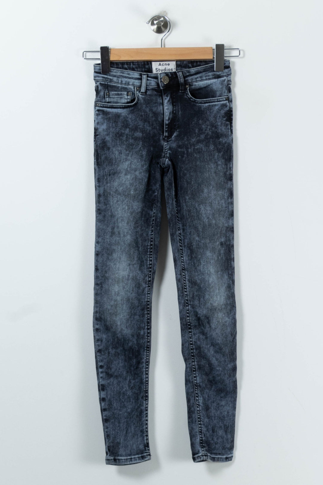 Jean Skinny Gris - Taille XXS/32 de la marque Acne Studios | PARAD17061 - Vendu par Paradigme - Image 2