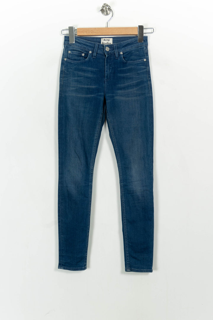 Jean Slim Bleu - Taille XS/34 de la marque Acne Studios | PARAD17065 - Vendu par Paradigme - Image 2