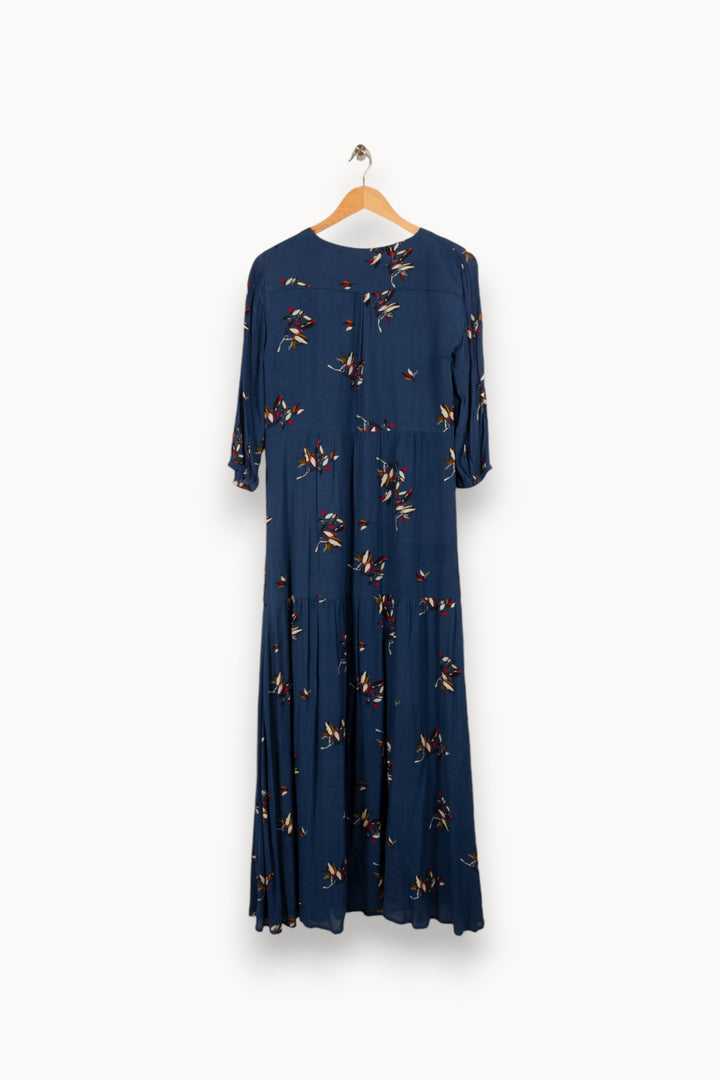 Robe longue bleue à motifs - Taille M/38